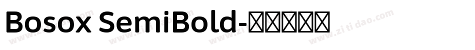 Bosox SemiBold字体转换